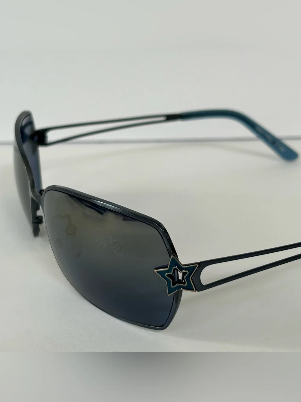 Furla Women's Sunglasses with Dark Blue/Gold Mirror Lenses